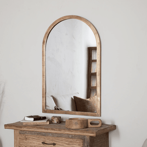 Image showing the Murwara Wall Mirror, Antique Brass product.