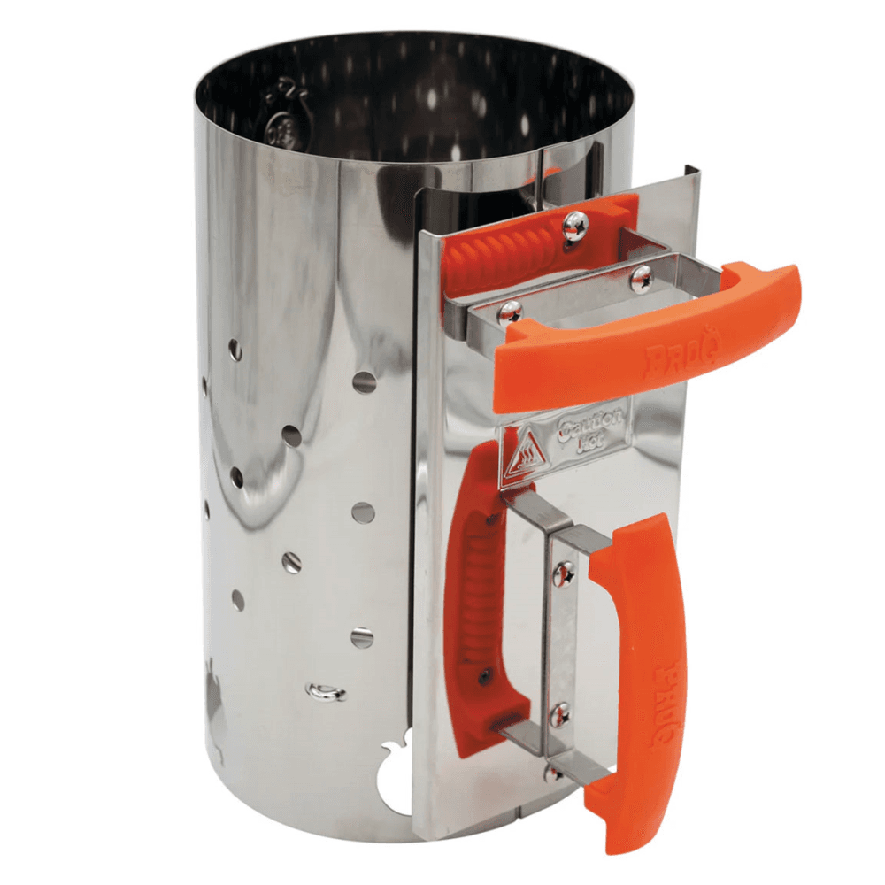 Charcoal chimney starter, Silver