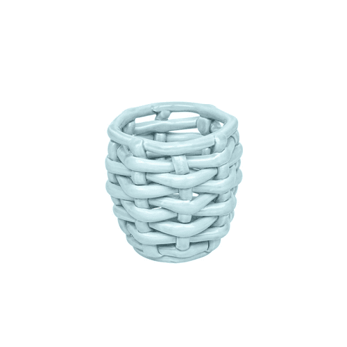 Image showing the Juicy Basketweave Planter, D13cm, Sky Blue product.
