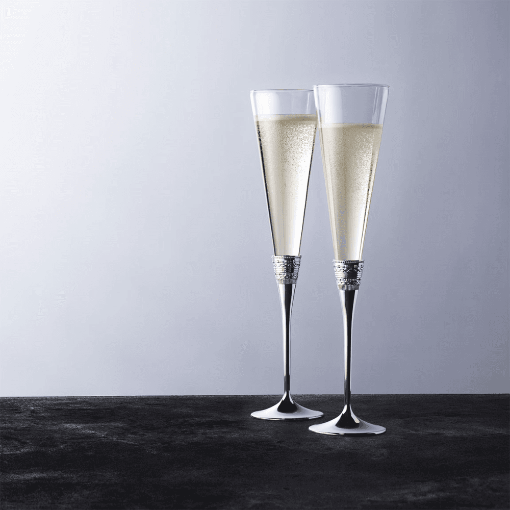With Love Gold Set of 2 Toasting Flutes, Gold