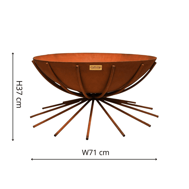 Dakota Metal Fire Pit, Rust