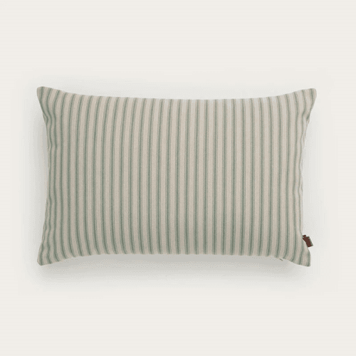 Image showing the Wide Stripe Outdoor Cushion, Green product.