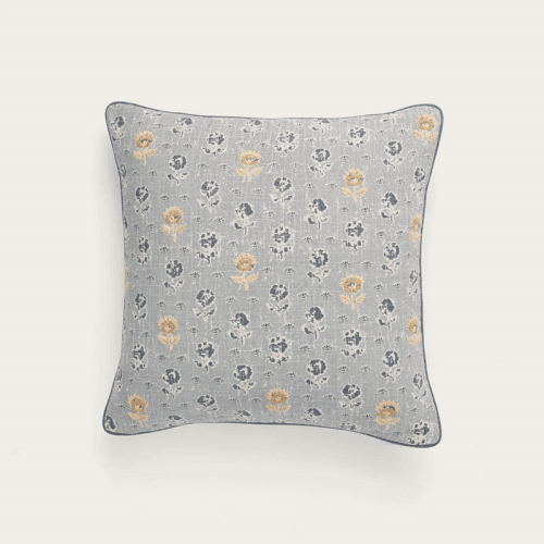 Image showing the Clover Cushion Cover, Navy product.