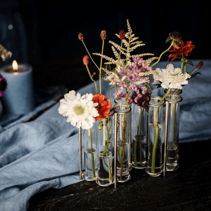 W-Shape Test Tube Vase, Glass