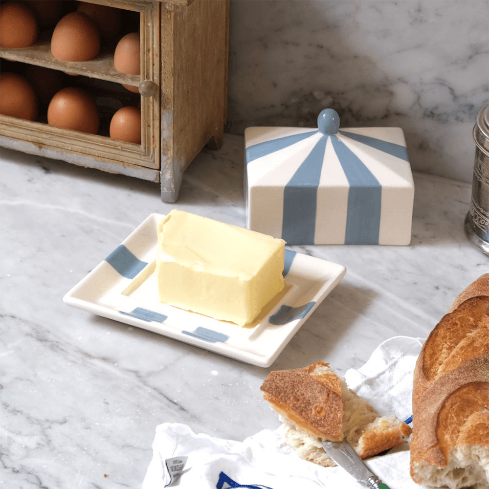Circus Striped Butter Dish