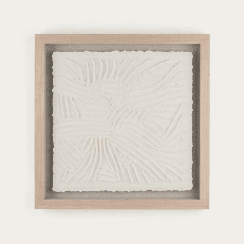 Image showing the Kemsley Square Paper Wall Art, Off White product.