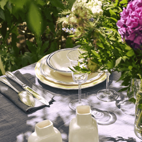 Image showing the Filet Set of 4 Dessert Plates, Bleu product.