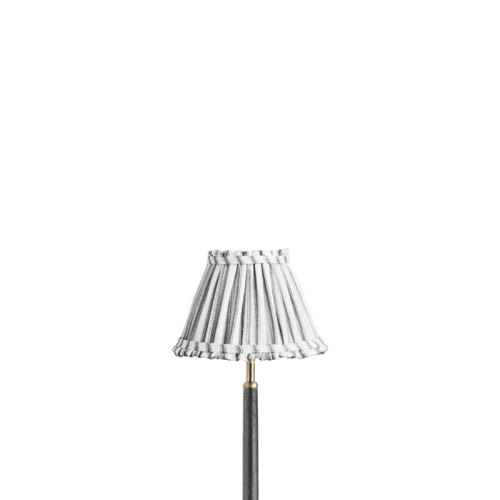 Image showing the Empire Bloomer Shade, Blue Ticking Linen product.