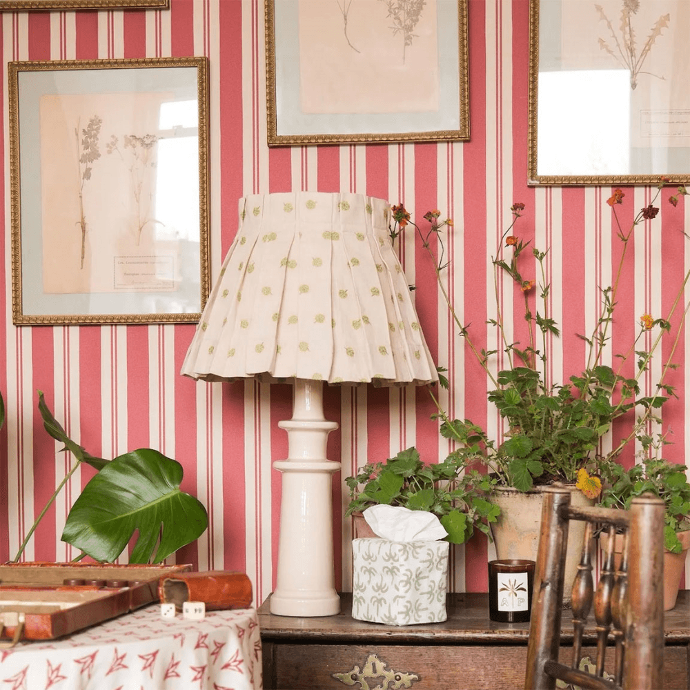 Cotton Structured Box Pleat Lampshade
