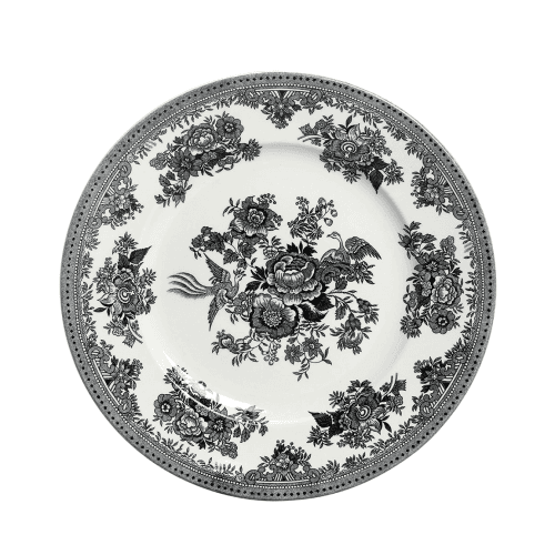 Image showing the Asiatic Pheasants Plate, D22cm, Black & White product.