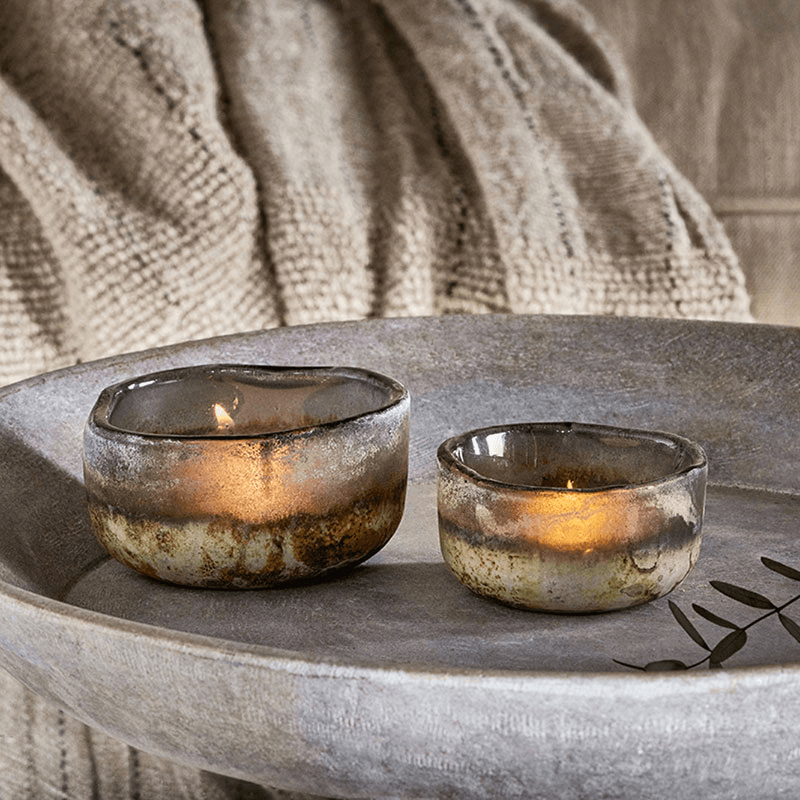 Janka Set of 2 Glass Tealights