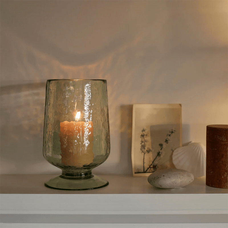 Raynes Hurricane Vase, Green