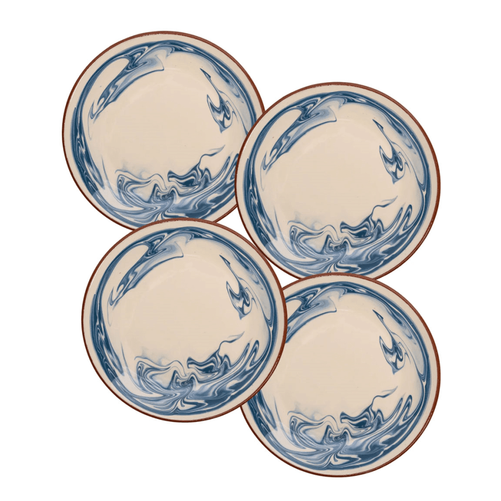 Marbre Set of 4 Side Plates, Blue