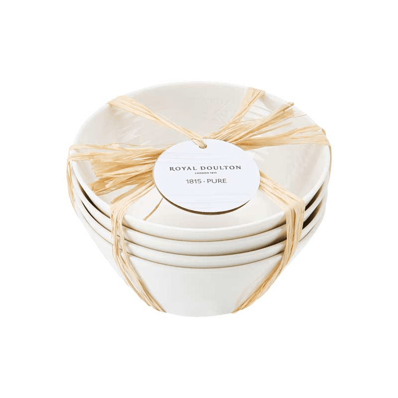 Pure Set of 4 Cereal Bowls, White