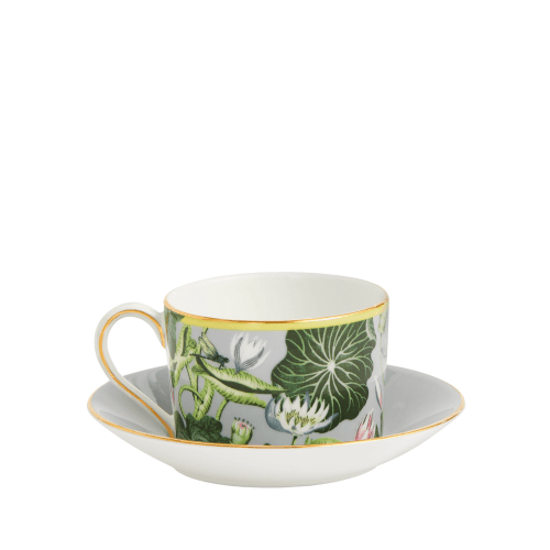 Image showing the Wonderlust Waterlily Teacup & Saucer product.