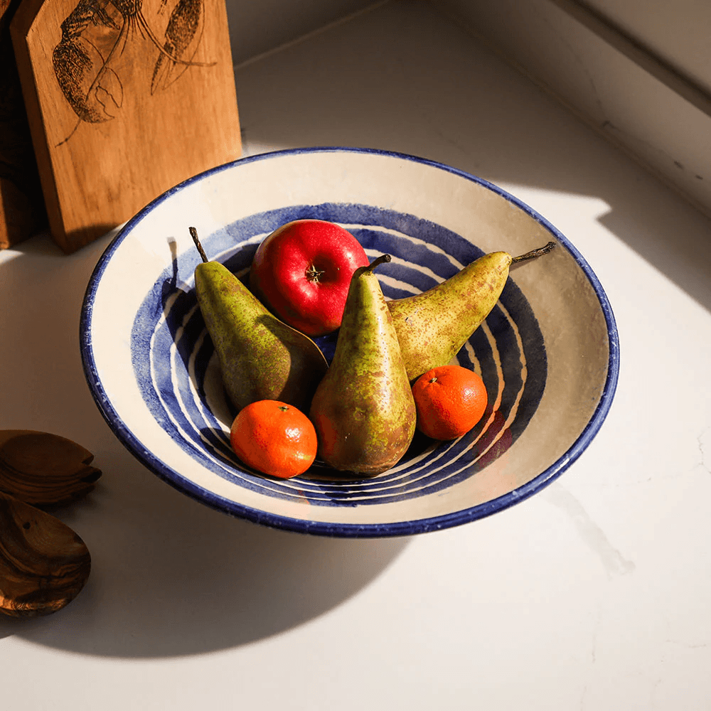 Stripe Serving Bowl