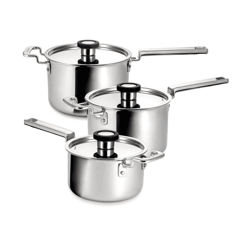 Image showing the 316 3 Piece Saucepan Set, Stainless Steel product.