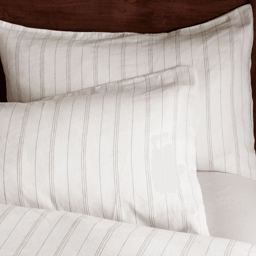 Image showing the Anta Pair of Hemp & Cotton Pillowcases, Sage Green product.