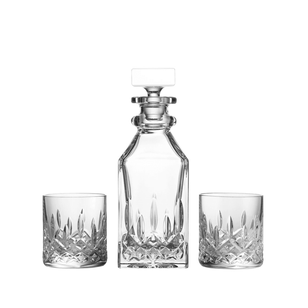 Lismore Connoisseur Decanter & Set of 2 Tumblers, Clear