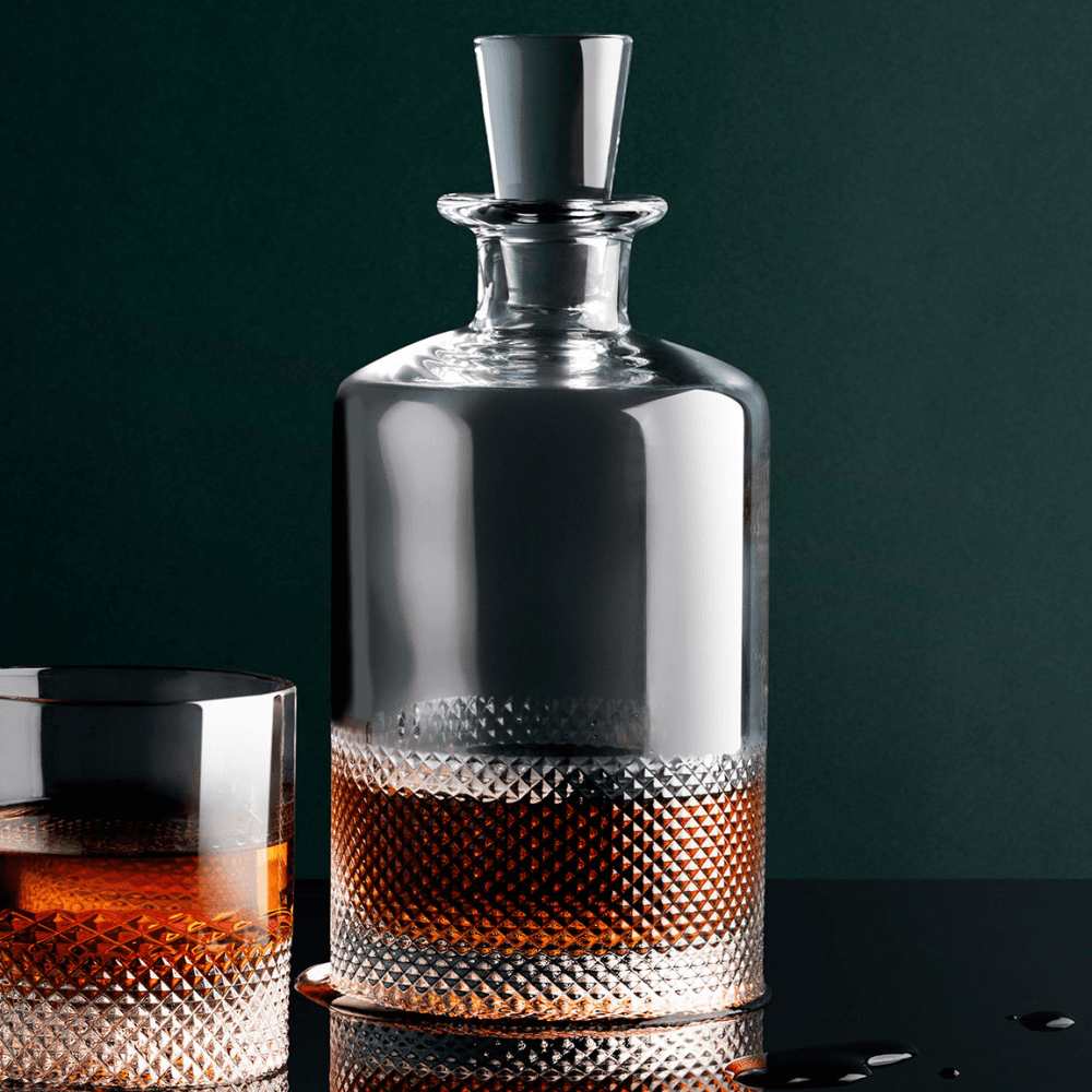 Diamond Cut Crystal Decanter