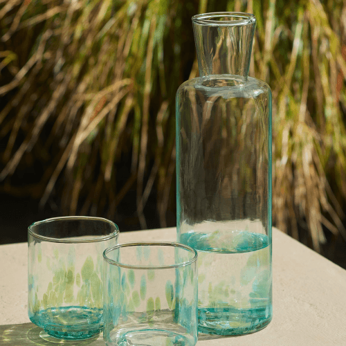 Image showing the Sea Glass Carafe, Ocean Green product.