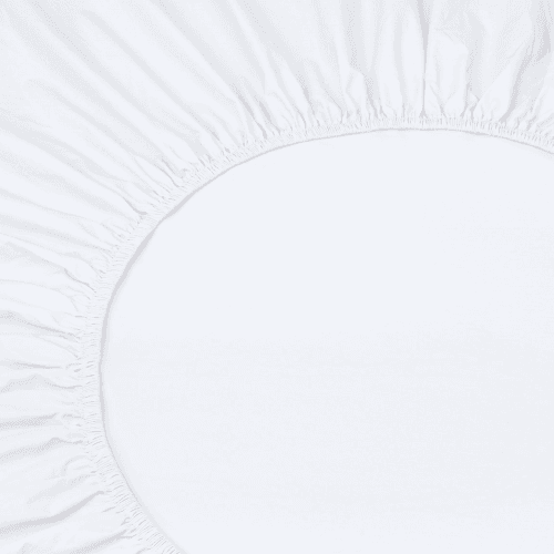 Image showing the Washed Cotton Percale Fitted Sheet, White product.