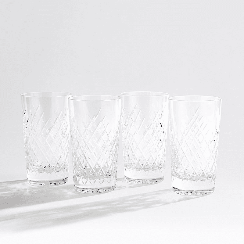 Barwell Set of 4 Highball Glasses, Clear