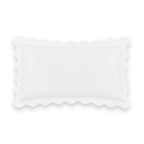 Image showing the Alexandra Wavy Scalloped Pair of Pillowcases product.