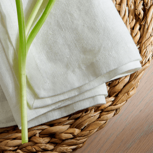 Image showing the Emily Set of 6 Linen Napkins, Salt product.