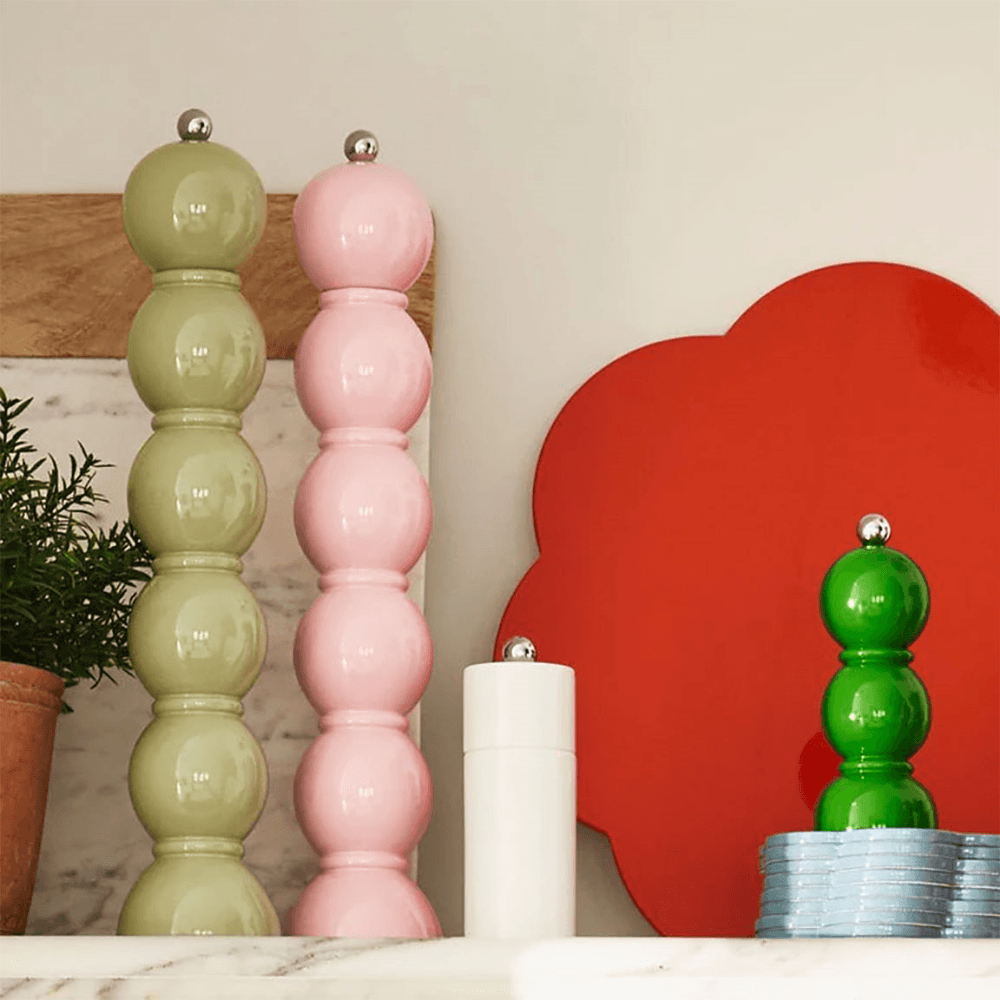 Lacquered Bobbin Grande Salt & Pepper Mill