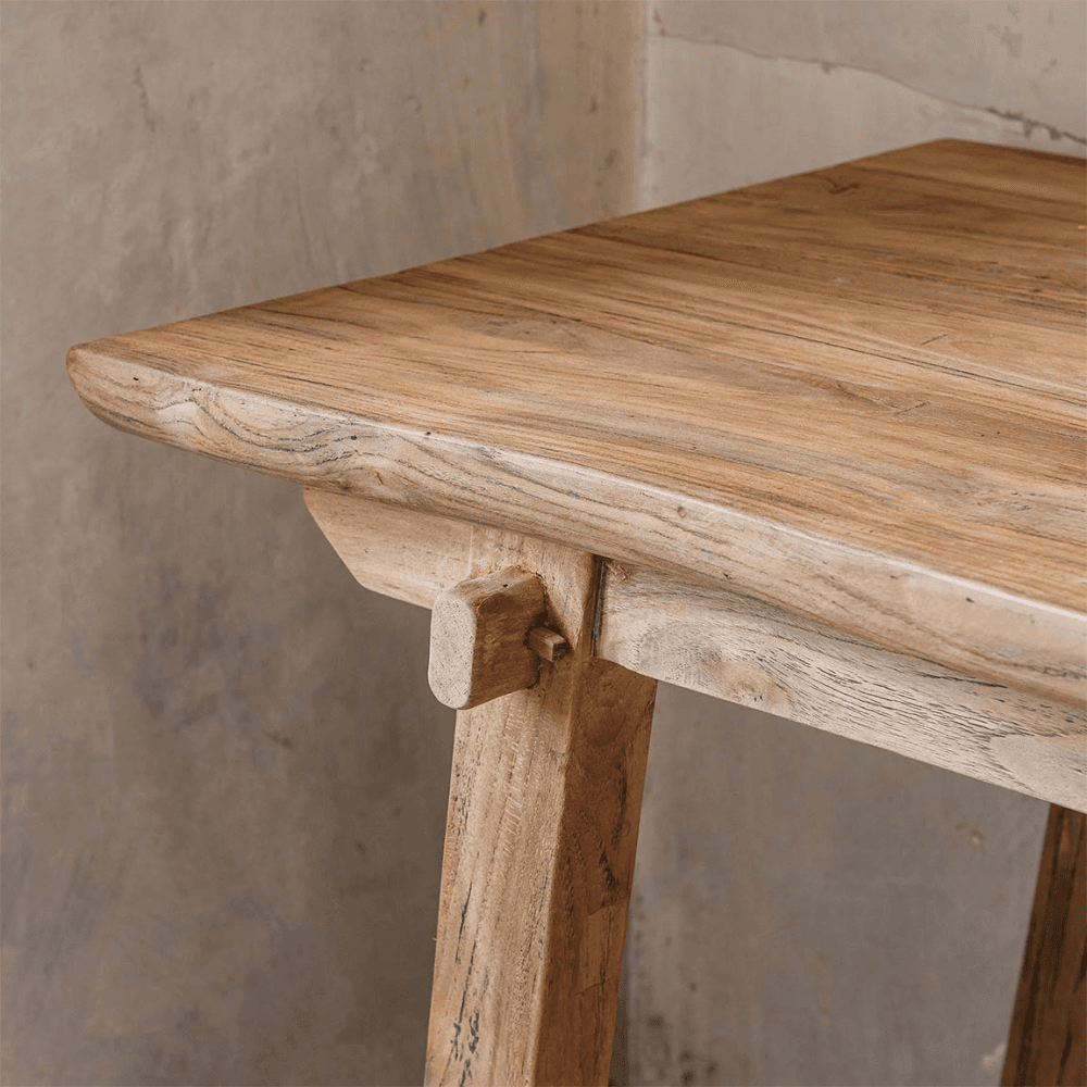Whitfield Recycled Teak Console Table, Natural