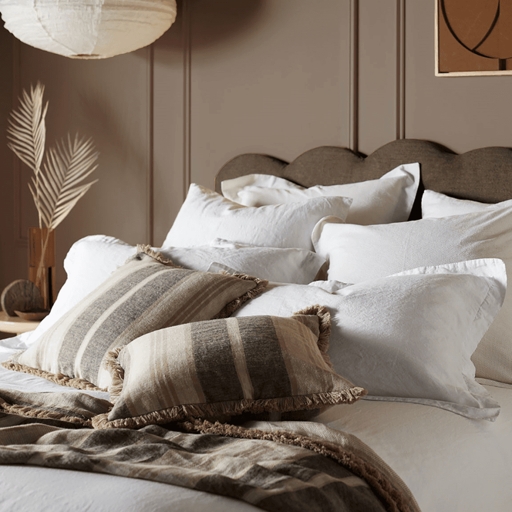 Clara Linen Cushion Cover, Natural