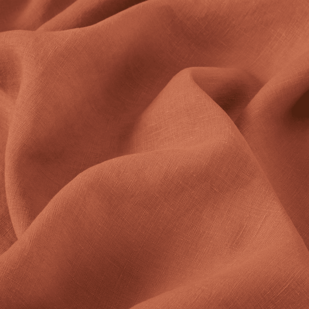 Burnout Linen Pair of Pillowcases, Orange
