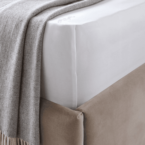 Image showing the Cavendish Deep Fitted Sheet, White product.