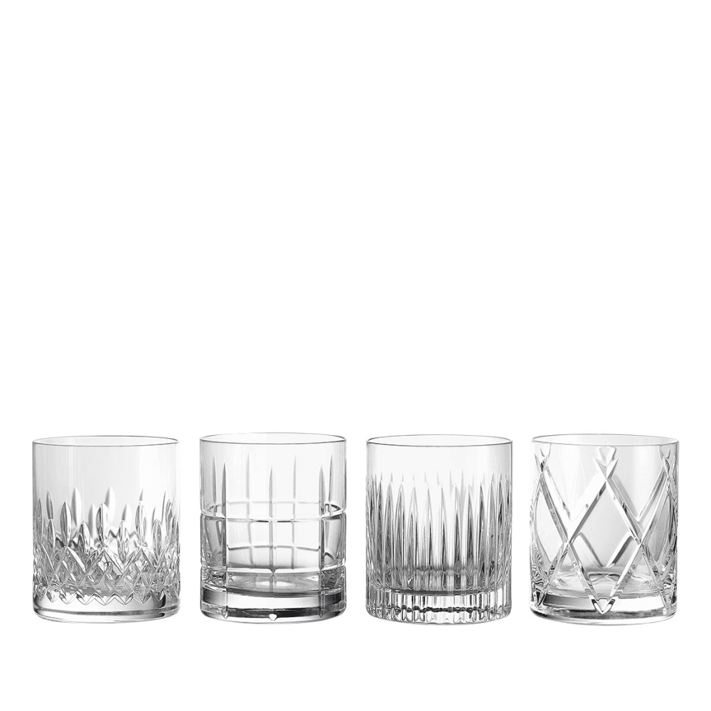Connoisseur Set of 4 Double Old Fashioned Tumblers, Clear