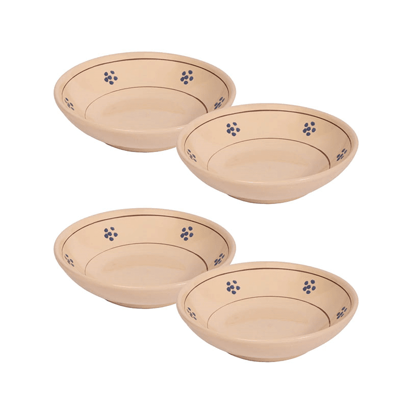 Fiore Set of 4 Pasta Bowls, Cream