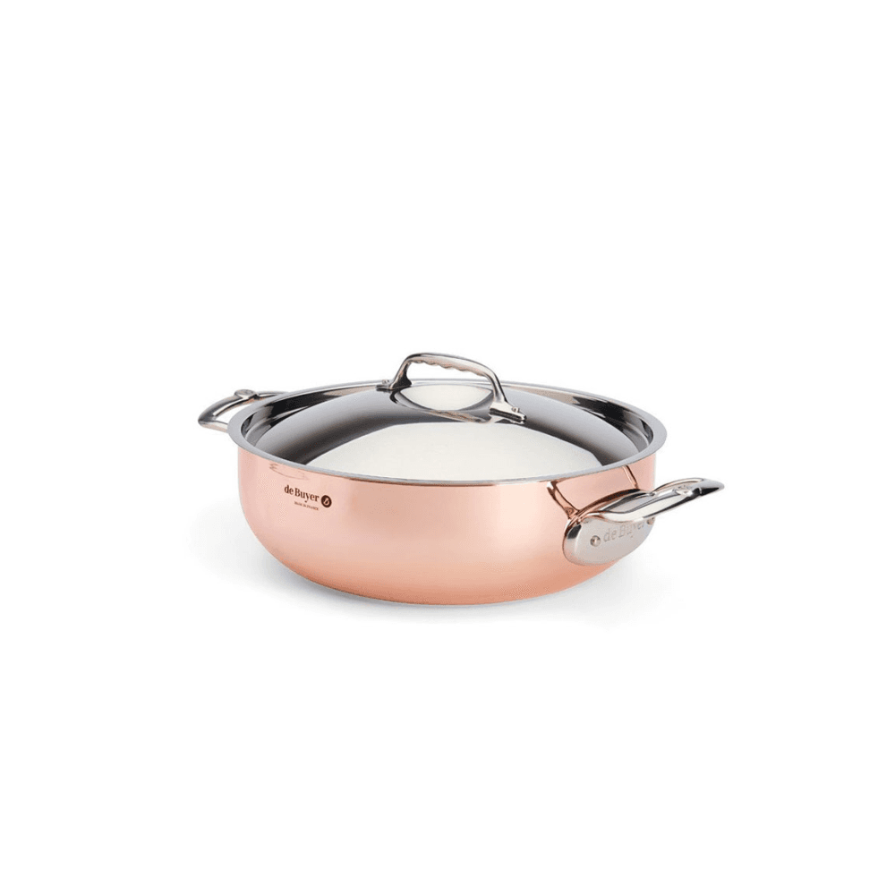 Prima Matera Rounded Saute Pan with Lid, Copper
