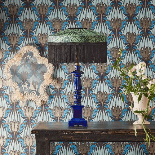 Image showing the May Table Lamp Base, Marjorelle Blue product.