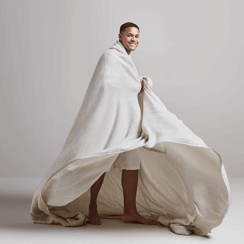 The Linen & Cotton Throw, Clay