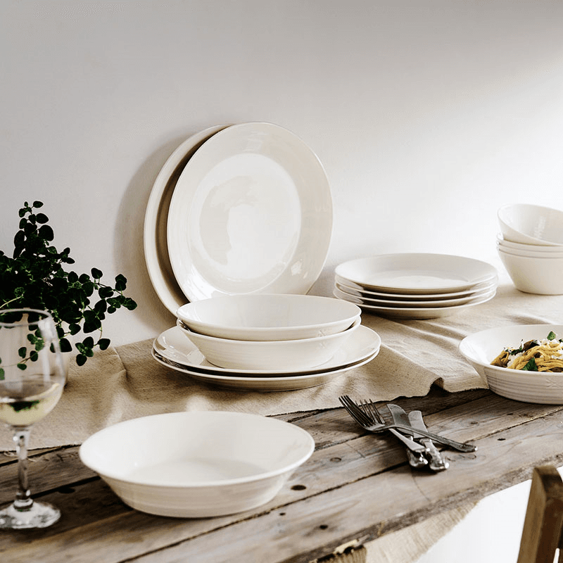Pure Set of 4 Pasta Bowls, White