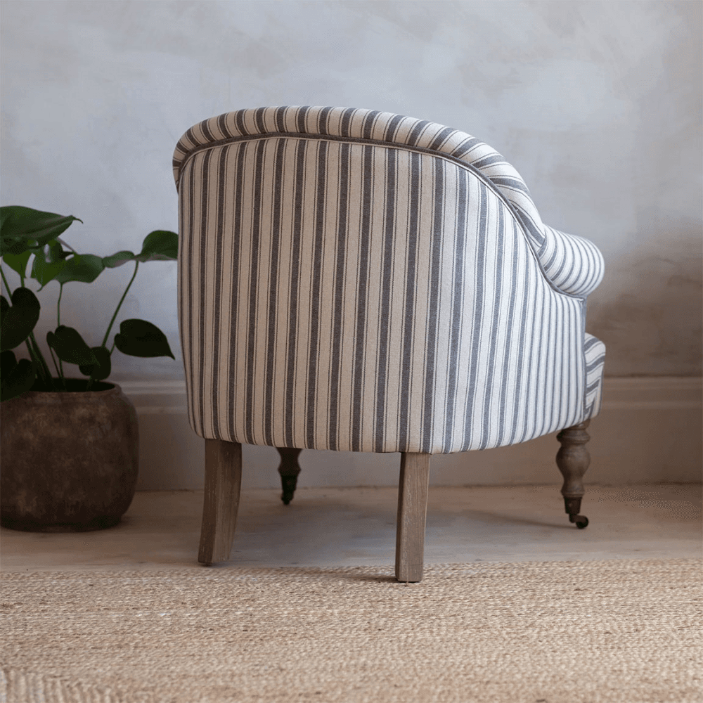 Kirdford Striped Occasional Chair, Blue