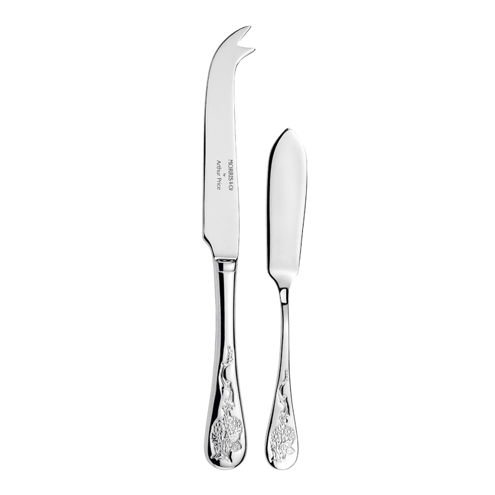 Morris & Co Pair of Cheese & Butter Knives, Stainless Steel