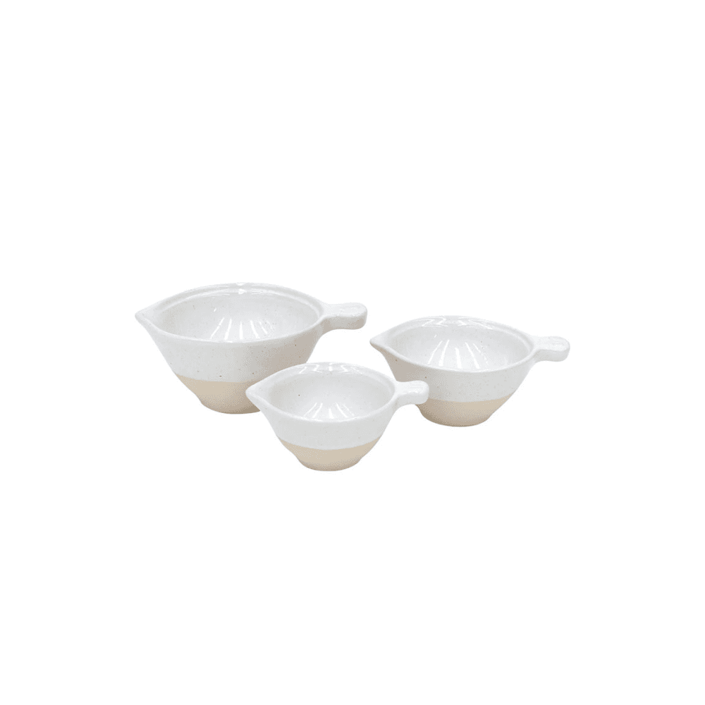 Fattoria Set of 3 Measuring Cups, White