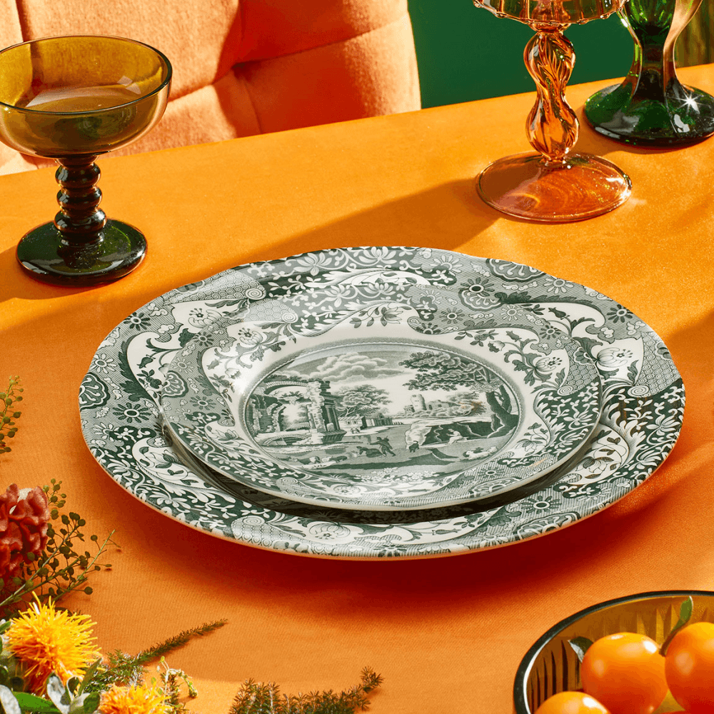 Heritage Italian Set of 4 Side Plates, Green