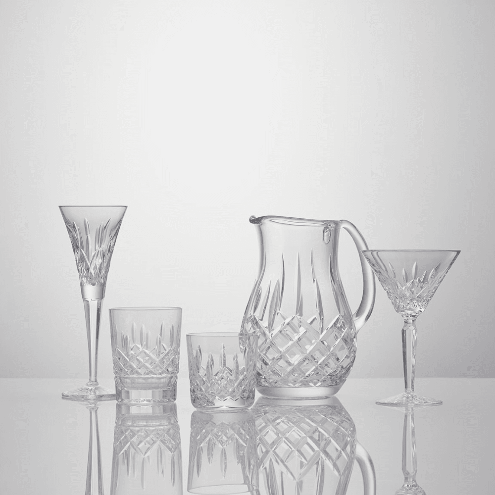Lismore Set of 2 Double Old Fashioned Tumblers, Clear
