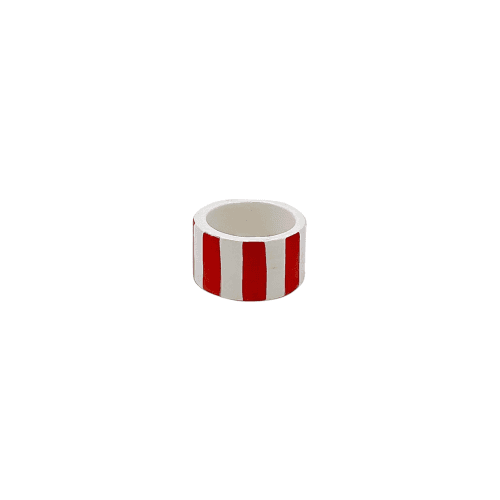 Image showing the Stripes Napkin Rings, Red product.