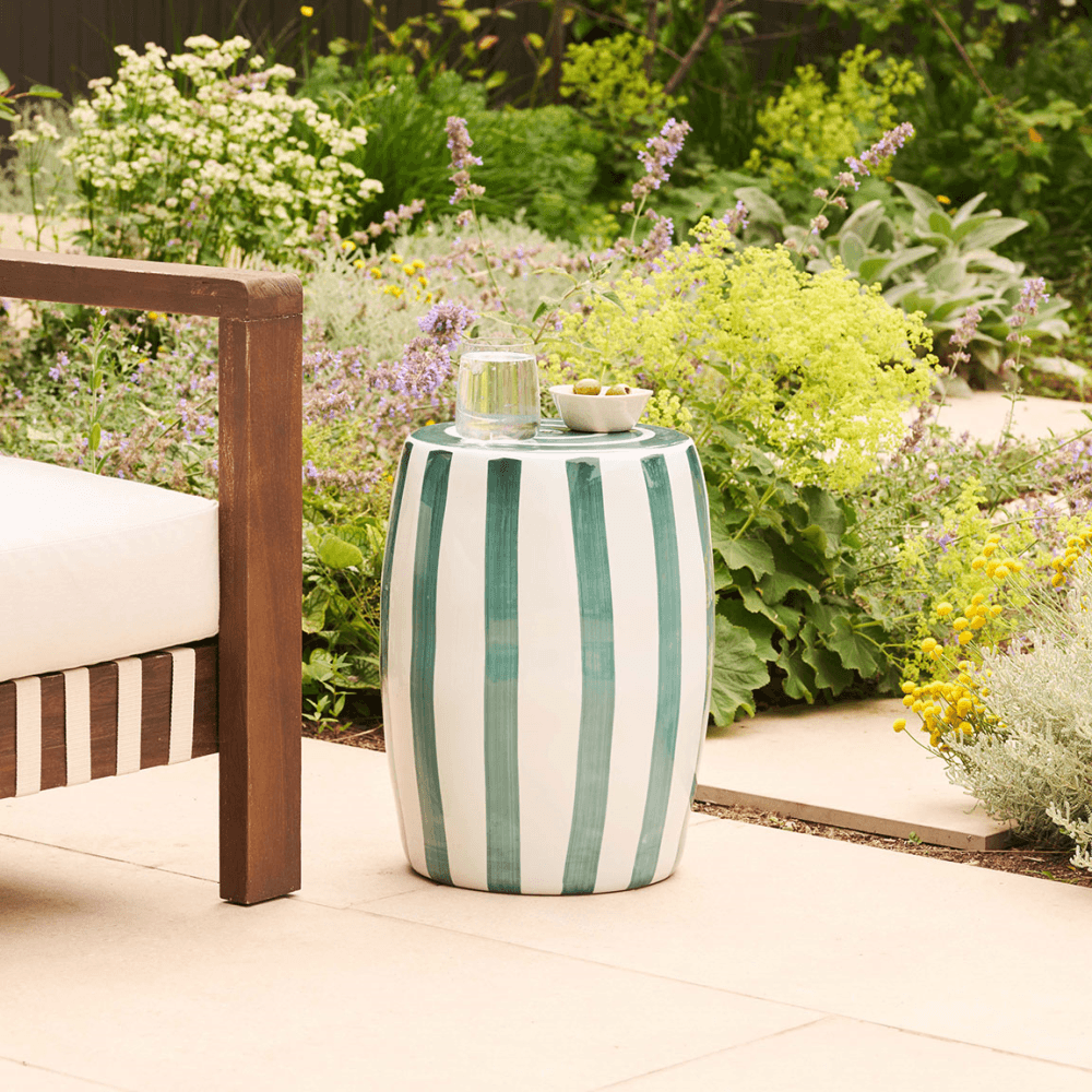 Stripe Ceramic Stool