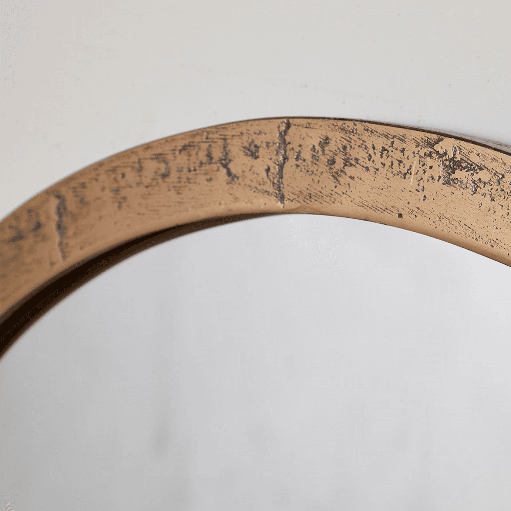 Murwara Wall Mirror, Antique Brass