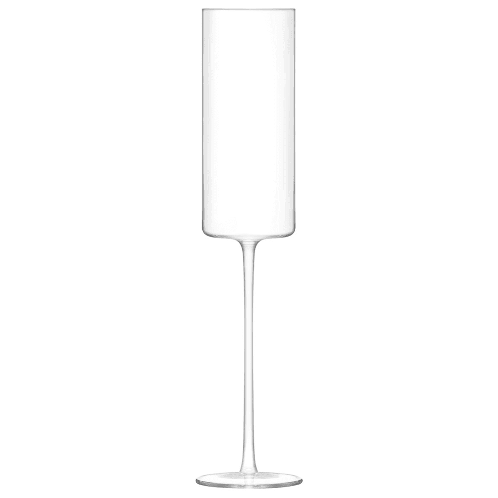 Moderne Set of 2 Champagne Flutes, Clear