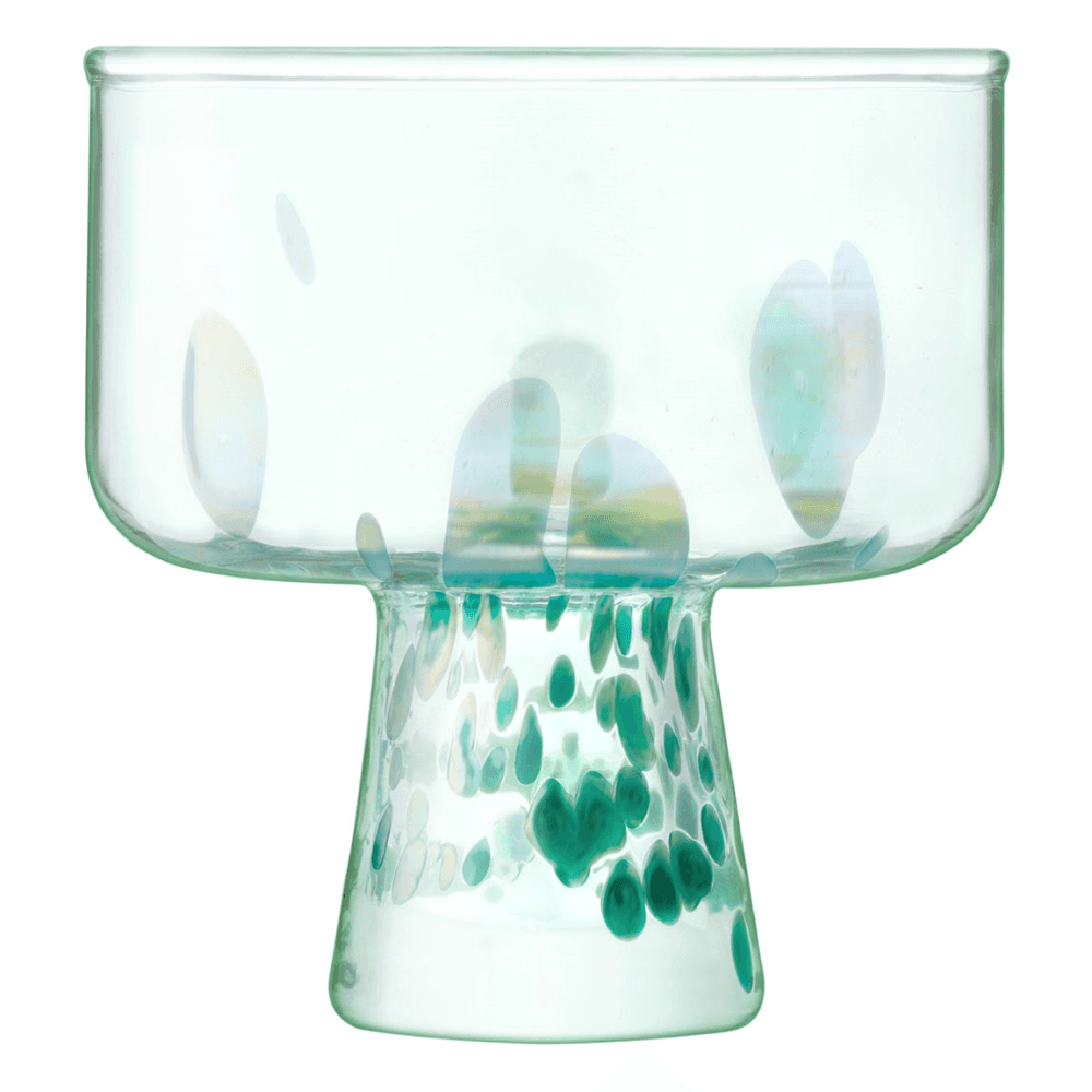 Sea Glass Set of 2 Cocktail Glasses, Ocean Green
